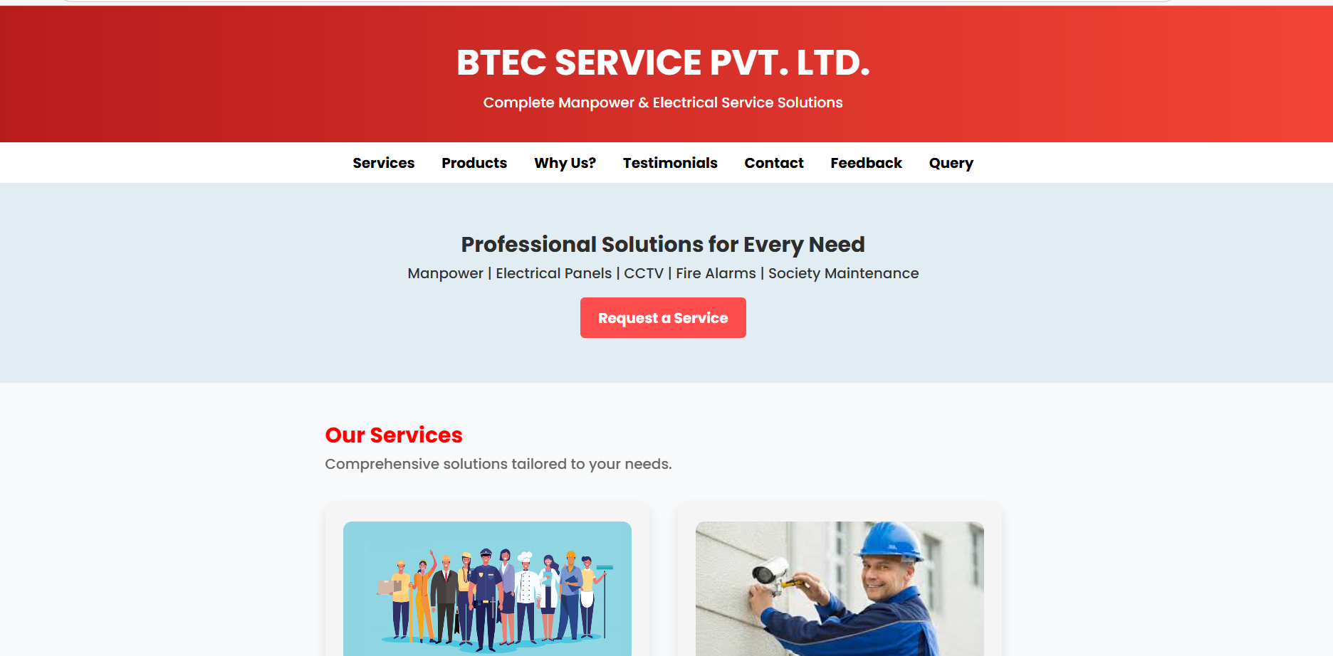 BTEC Service Website